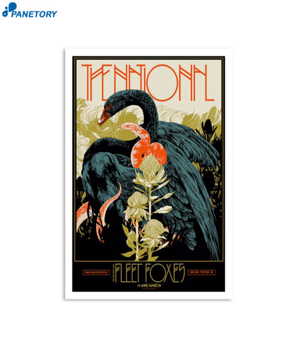 The National & Fleet Foxes Kings Park & Botanic Garden Perth WA March 10 2024 Poster