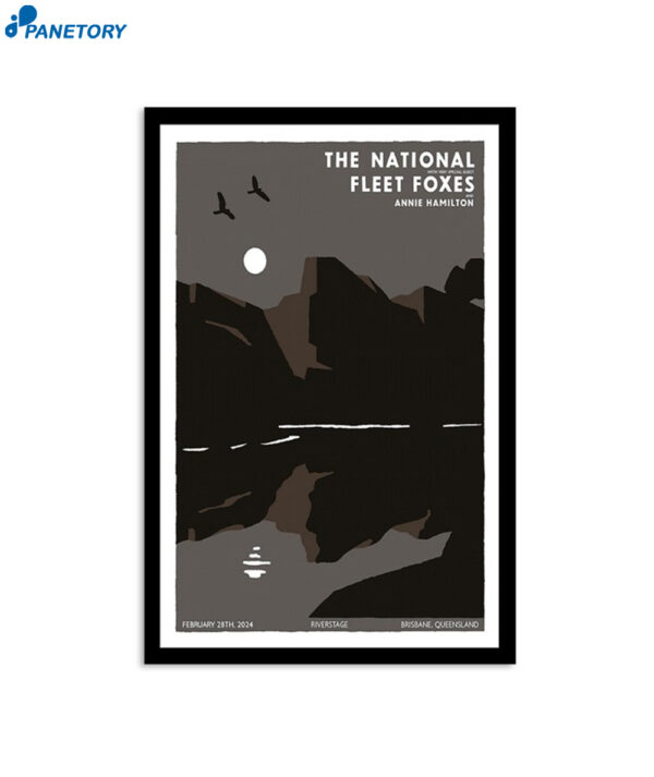 The National With Fleet Foxes Feb 28 2024 Riverstage Poster