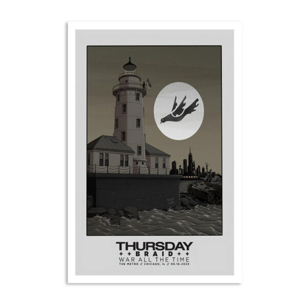 Thursday & Braid Metro Chicago Il September 16 2023 Poster