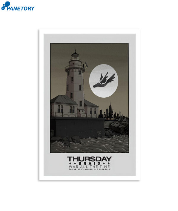Thursday & Braid Metro Chicago Il September 16 2023 Poster