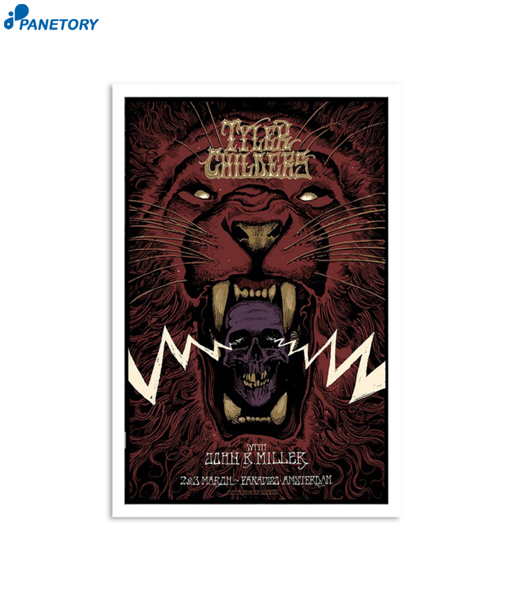 Tyler Childers With John R Miller Paradiso Amsterdam Poster 2 Tyler Childers With John R Miller Paradiso Amsterdam Poster
