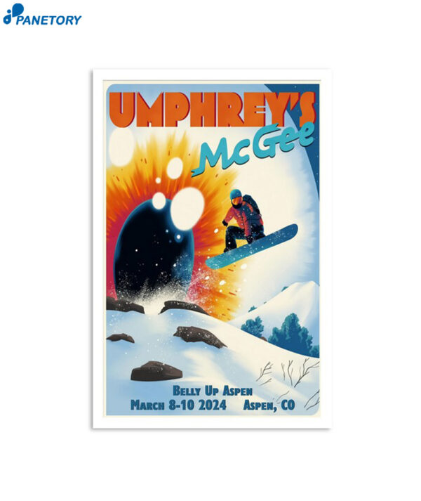 Umphrey's Mcgee Belly Up Aspen Aspen Co March 8 - 10 2024 Poster