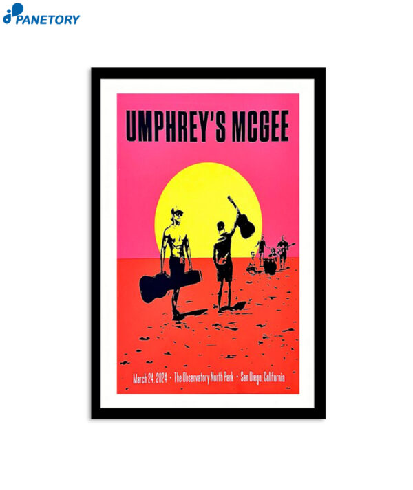 Umphrey'S Mcgee March 24 2024 San Diego California Poster