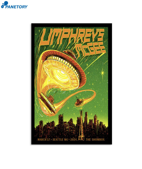 Umphrey’s Mcgee Seattle Wa March 17 2024 Tour Poster