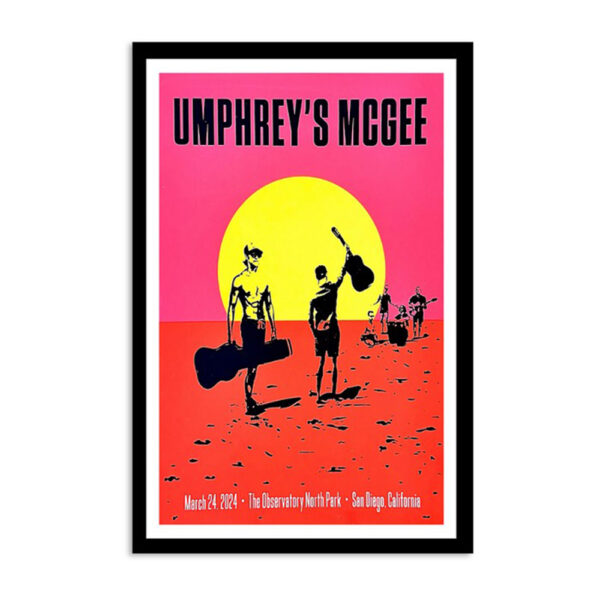 Umphrey's Mcgee The Observatory North Park San Diego Ca Mar 24 2024 Poster