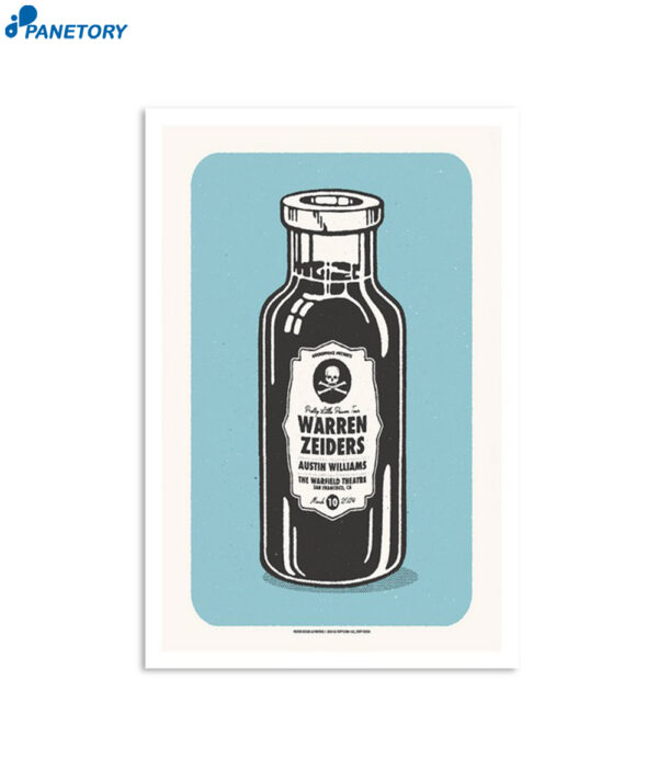 Warren Zeiders The Warfield Theatre San Francisco Ca March 10 2024 Poster