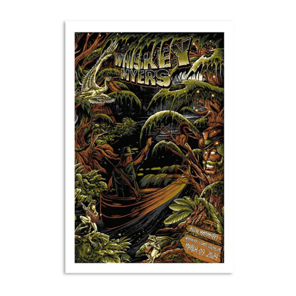Whiskey Myers March 9 2024 Bossier City La Poster