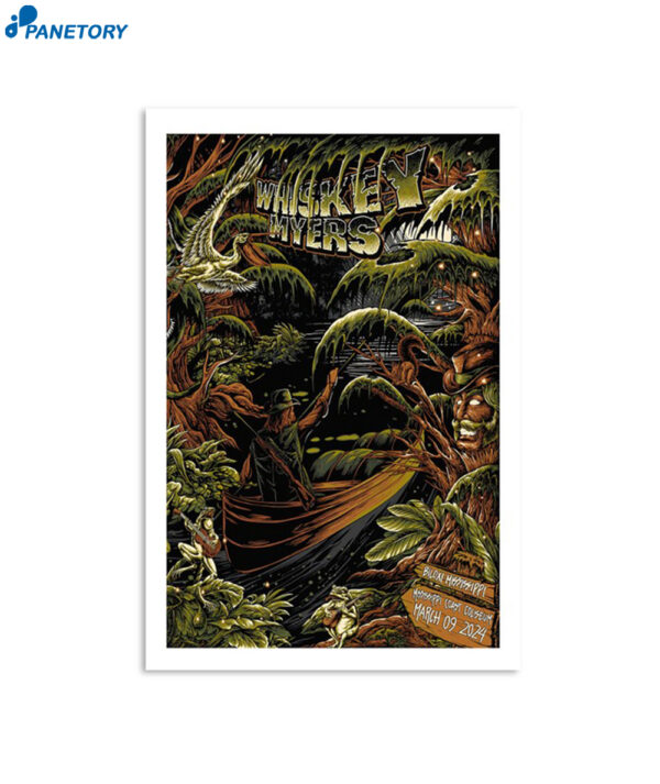 Whiskey Myers March 9 2024 Bossier City La Poster