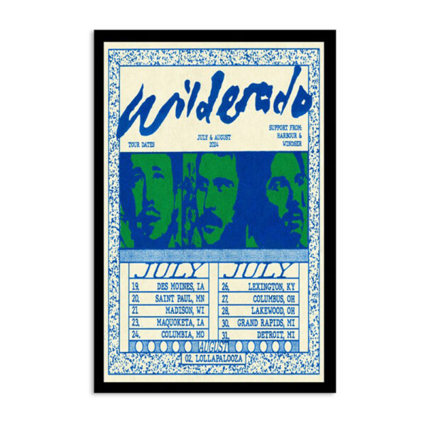 Wilderado July & August Tour 2024 Poster