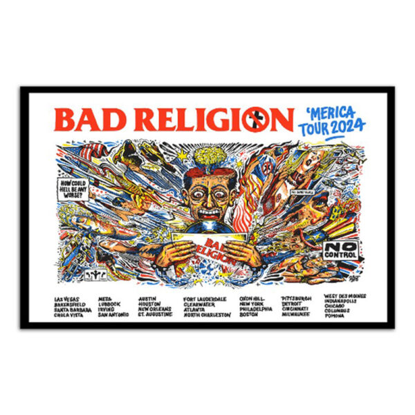 Bad Religion Merica 2024 Tour Poster