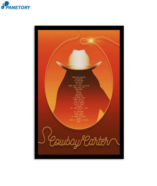 Beyoncé Cowboy Carter Tracklist 2024 Poster