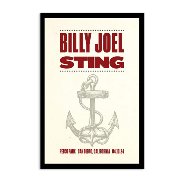 Billy Joel Event San Diego 2024 Poster
