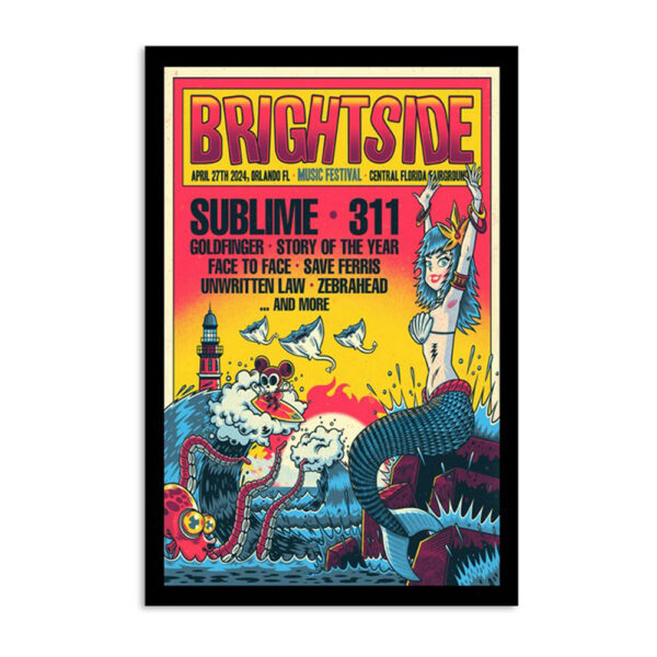 Brightside Festival Apr 27 2024 Orlando Fl Poster
