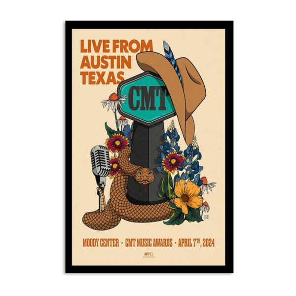 Cmt Music Awards Moody Center April 7th 2024 Poster