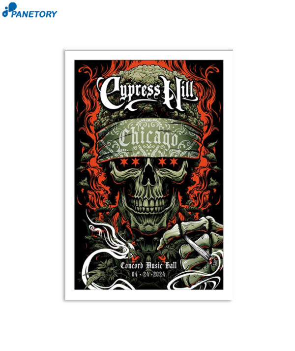 Cypress Hill Concord Music Hall Chicago Il Apr 24 2024 Poster