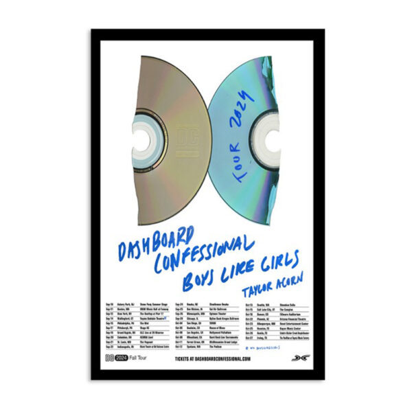 Dashboard Confessional & Boys Like Girls & Taylor Acorn Fall 2024 Poster