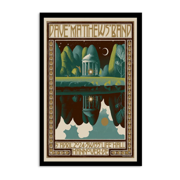Dave Matthews Band 2024 April 5 Swiss Life Hall Hanover De Poster
