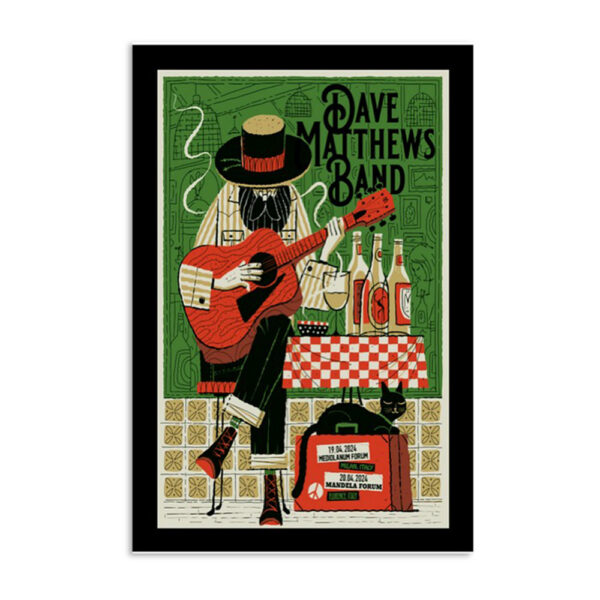 Dave Matthews Band Apr 20 2024 Florence Italy Poster