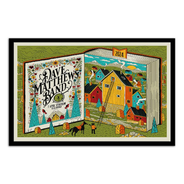 Dave Matthews Band April 7 2024 Spektrum Oslo Norway Poster
