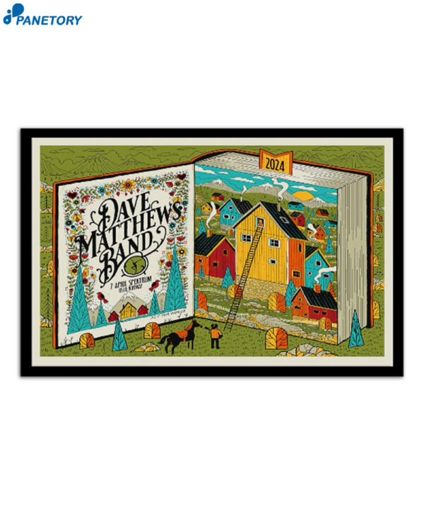 Dave Matthews Band April 7 2024 Spektrum Oslo Norway Poster