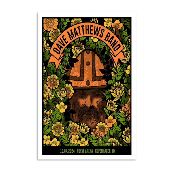 Dave Matthews Band Copenhagen Royal Arena 04-10-2024 Poster
