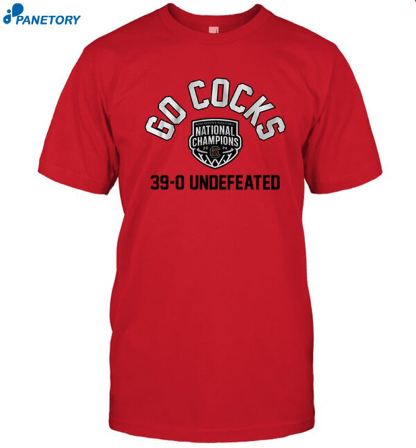 Go Cocks 39-0 Undefeated 2024 Shirt