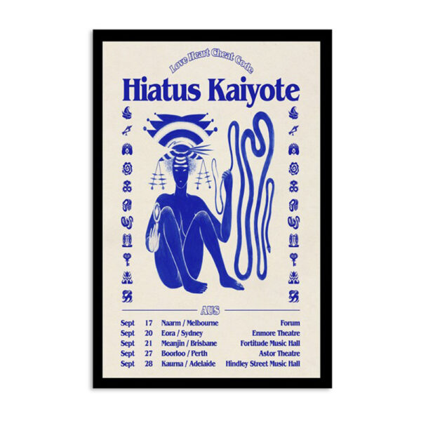 Hiatus Kaiyote Australia 2024 Tour Poster