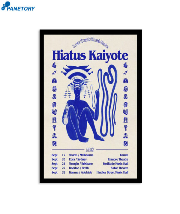 Hiatus Kaiyote Australia 2024 Tour Poster