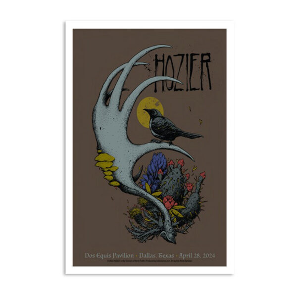 Hozier Poster April 28 2024 Dos Equis Pavilion Dallas Tx Poster