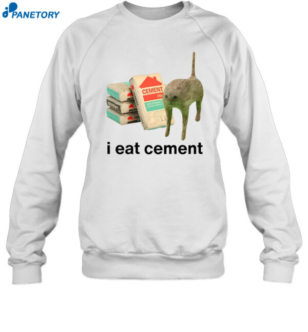 I Eat Cement Cursed Cat Shirt 1