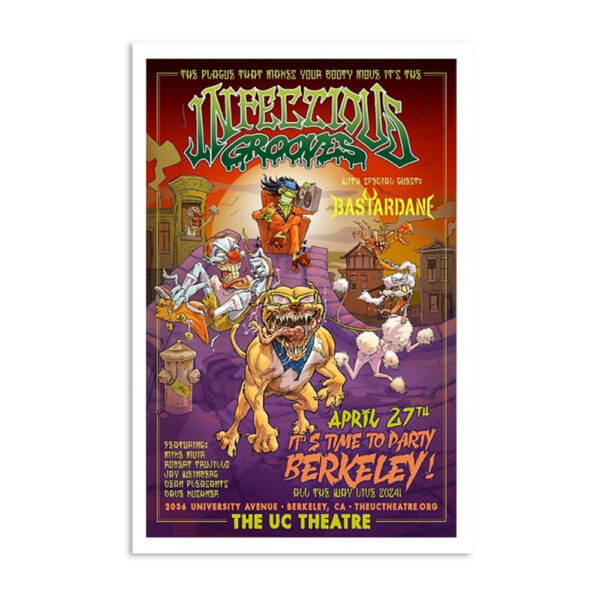Infectious Grooves Tour Berkeley 2024 Poster