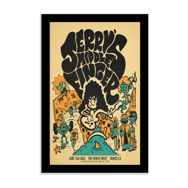 Jerry's Middle Finger 2024 Venice Ca Poster