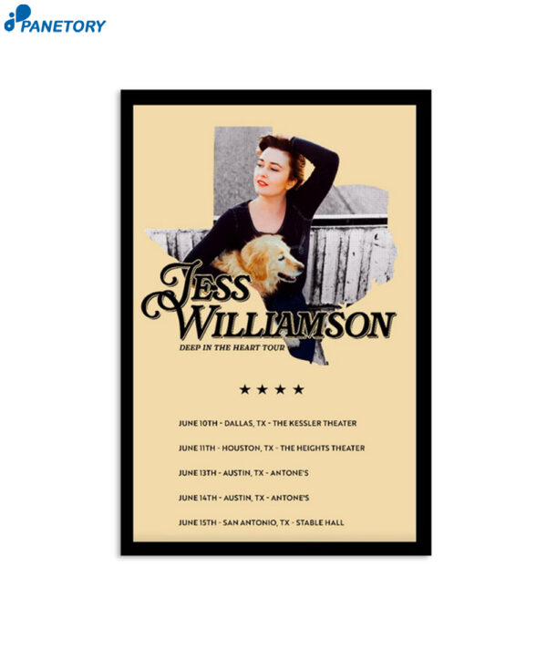 Jess Williamson Deep In The Heart 2024 Tour Poster