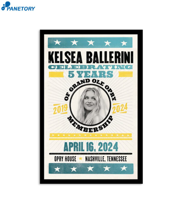 Kelsea Ballerini April 16 2024 Opry House Nashville Tn Poster