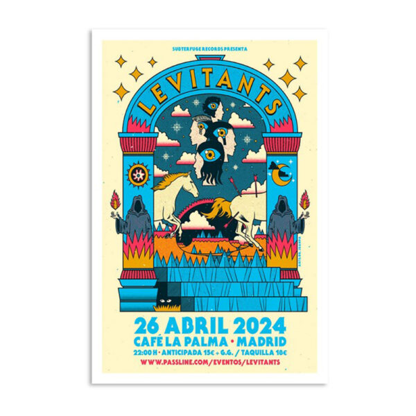 Levitants Cafe La Palma Madrid Aprruar 4 2024 Poster