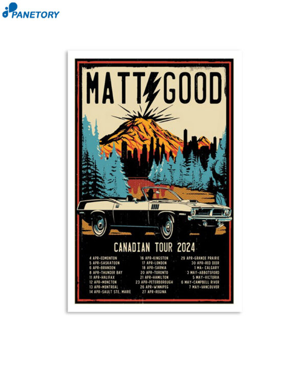Matthew Good Canadian Tour 2024 Poster