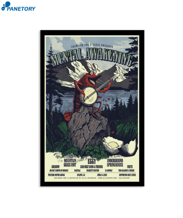 Mental Awakening Music Festival April 5-6 2024 Westside MotorLounge Atlanta GA Poster