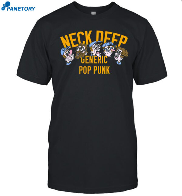 Neck Deep Store Generic Pop Punk Cartoon Faces Shirt