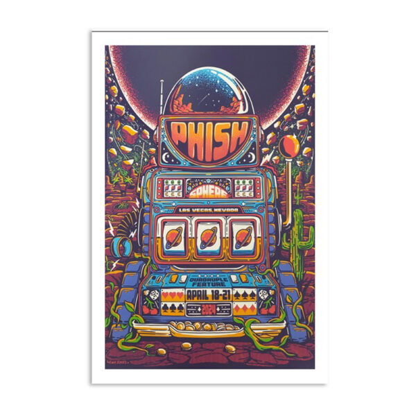 Poster Phish Show In Las Vegas Nv April 18-21 2024 Poster