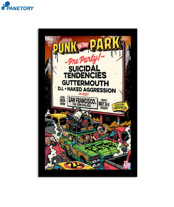 Punk In The Park May 3Rd 2024 San Francisco Ca Poster