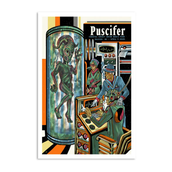 Puscifer Coastal Credit Union Music Park Raleigh Nc Aprruar 4 2024 Poster