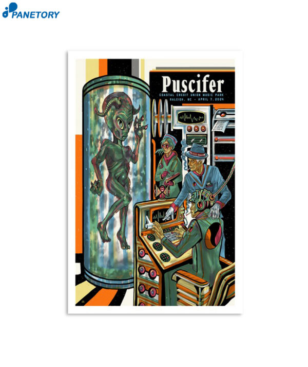 Puscifer Coastal Credit Union Music Park Raleigh Nc Aprruar 4 2024 Poster