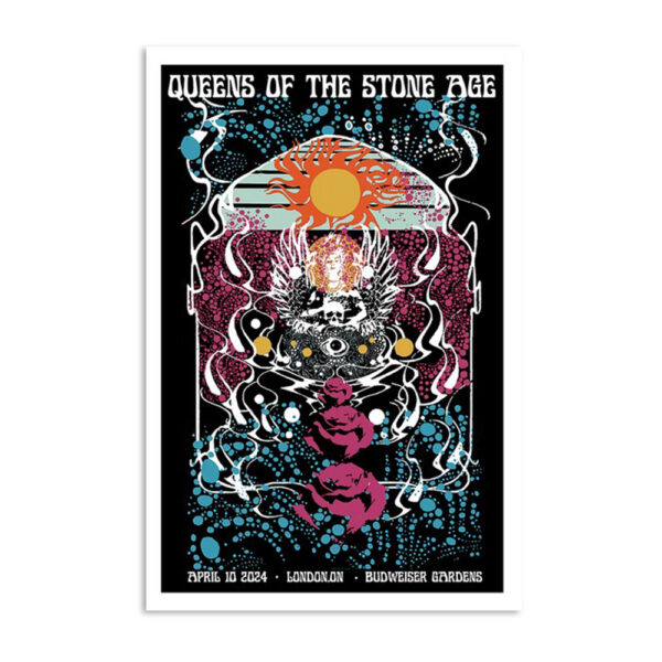 Queens Of The Stone Age April 10 2024 Budweiser Gardens London ON Poster