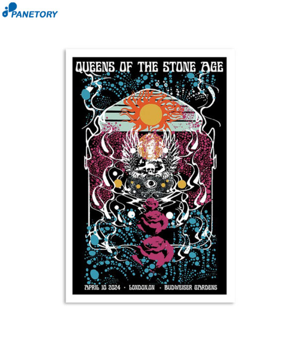 Queens Of The Stone Age April 10 2024 Budweiser Gardens London On Poster