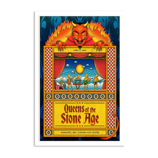 Queens Of The Stone Age Canada Life Centre Winnipeg Mb Apr 4 2024 Poster