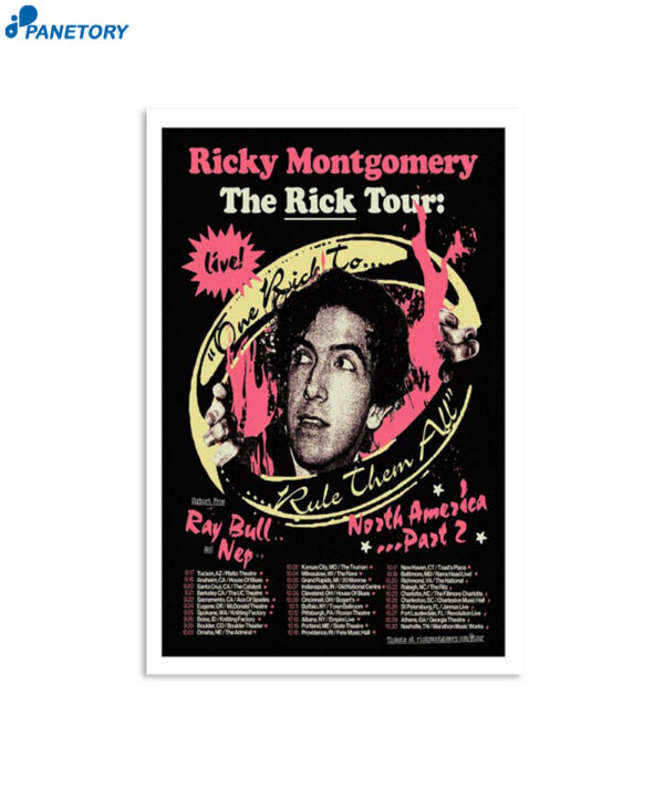 Ricky Montgomery The Rick Tour North America 2024 Poster