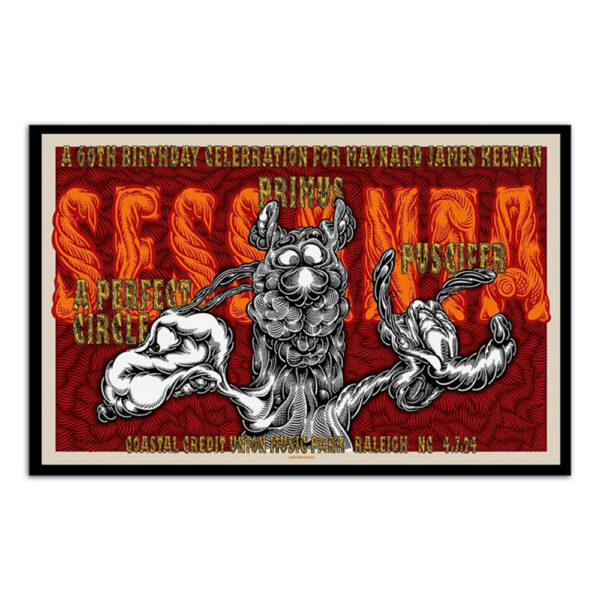 Sessanta April 7 2024 Coastal Credit Union Music Park Raleigh NC Poster