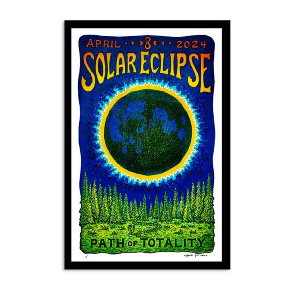 Solar Eclipse April 8 2024 North America Poster