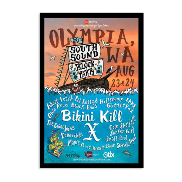 South Sound Block Party August 23 & 24 2024 Olympia Wa Poster