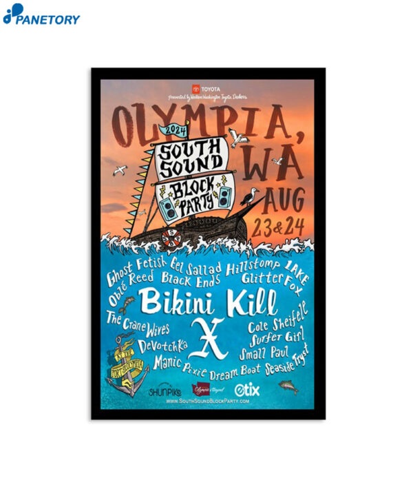 South Sound Block Party August 23 & 24 2024 Olympia Wa Poster